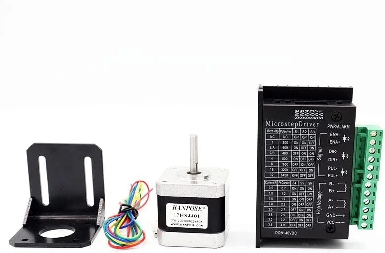 موتور پله‌ای HS4401 17 به همراه براکت موتور پله‌ای L و درایور موتور پله‌ای TB6600 4A 9-42V کنترلر CNC برای پرینتر سه بعدی - (ولتاژ: فقط درایور tb6600)