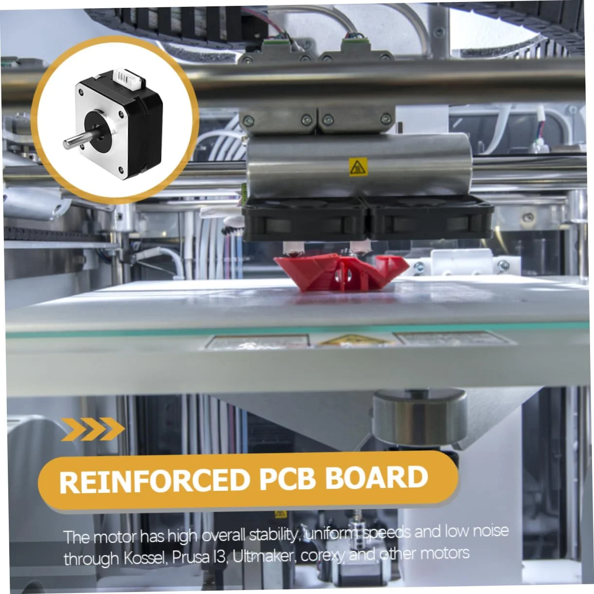 موتور پله ای با گشتاور بالا برای چاپگرها، طراحی مقاوم در برابر سایش و نرخ یکنواخت برای عملکرد روان، مناسب برای پروژه های DIY و ارتقاء
