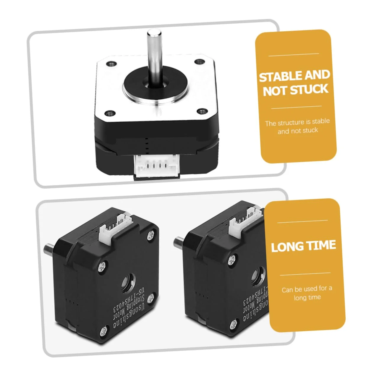 موتور پله ای با گشتاور بالا برای چاپگرها، طراحی مقاوم در برابر سایش و نرخ یکنواخت برای عملکرد روان، مناسب برای پروژه های DIY و ارتقاء