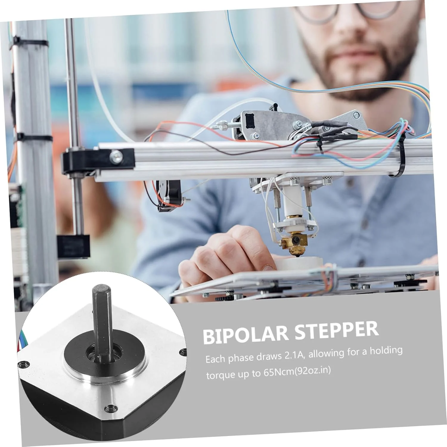 موتور پله ای گشتاور بالا 92oz برای پرینترها و دستگاه های CNC، کنترل دقیق برای کاربردهای با عملکرد بالا