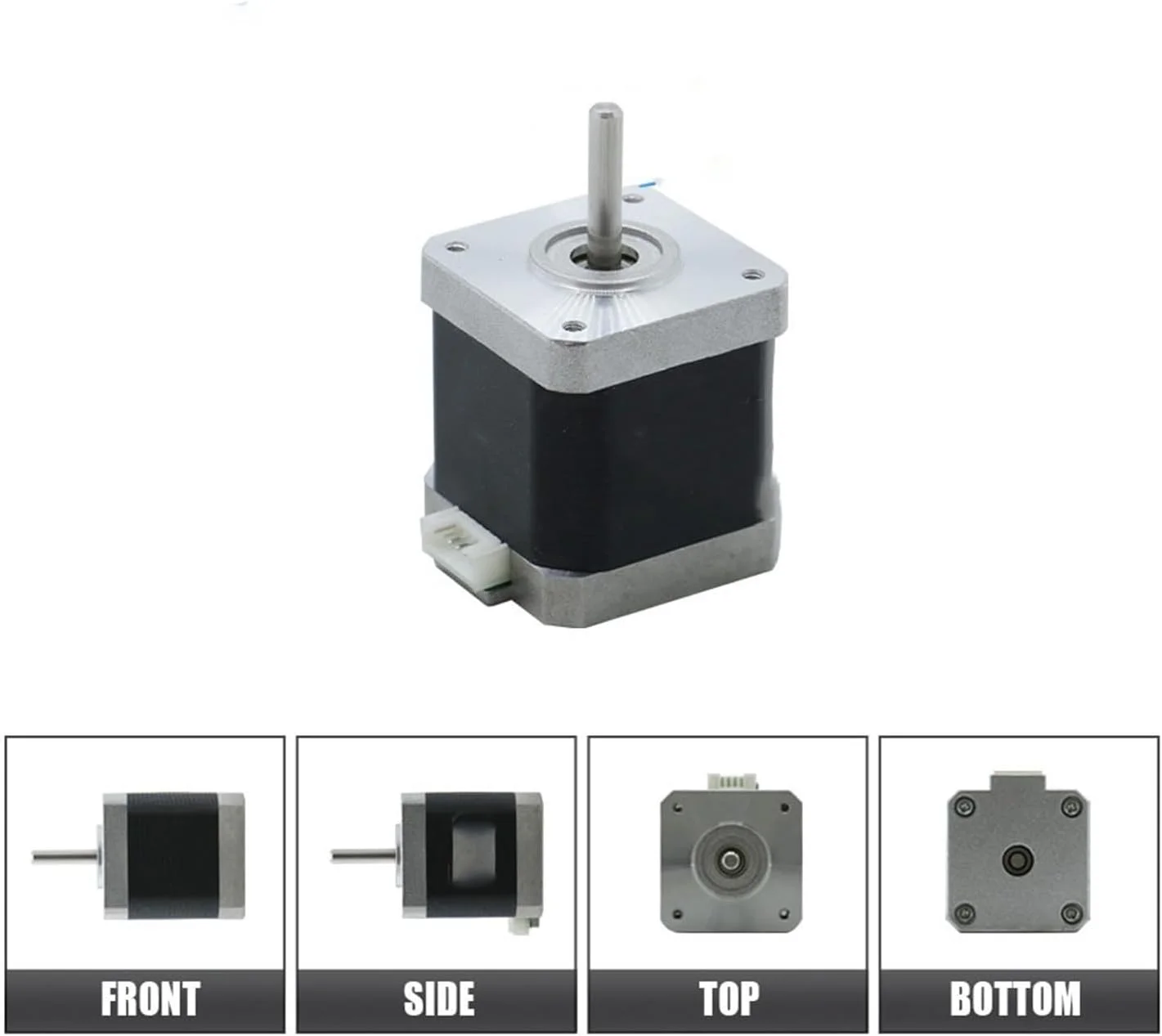 کنترلر درایور GTPBAO 42x48mm موتور پله ای 2 فاز 4 سیمه 0.55Nm 1.5A 1.8 درجه Nema 17 موتور پله ای شفت 5 میلی متری موتور پله ای برای پرینتر سه بعدی CNC دستگاه CNC
