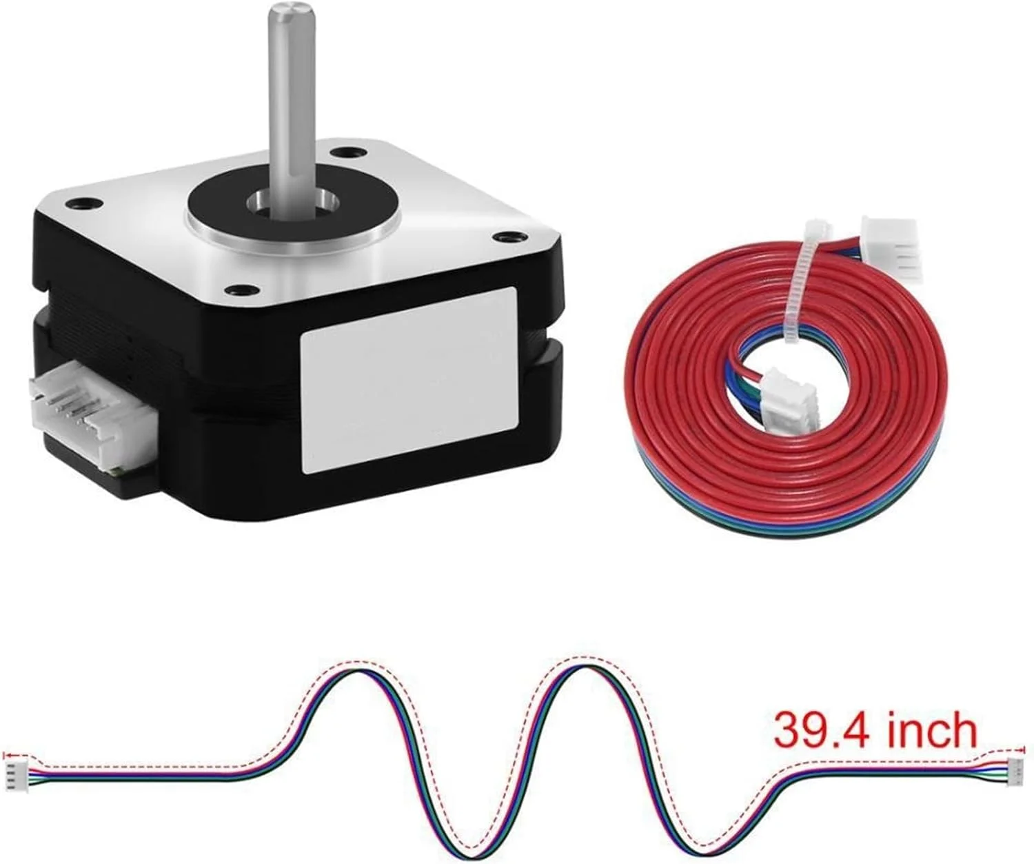 کنترلر درایور GTPBAO موتور پله ای Nema 17، 1 آمپر، 4.1 ولت، 130N.cm، 1.8 درجه، 2 فاز، 4 سیم، 42x42x23 میلی متر، موتور پله ای برای اکسترودر، پرینتر سه بعدی، دستگاه CNC