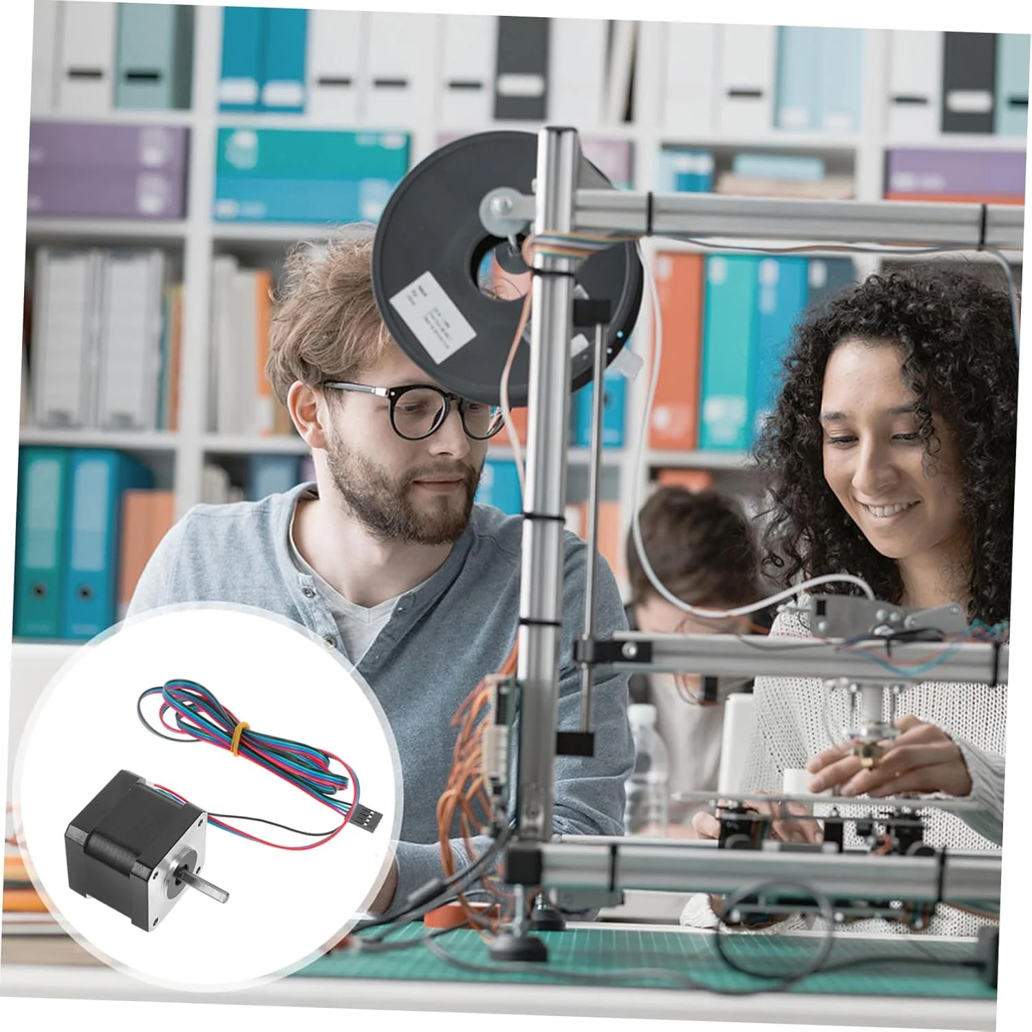 موتور پله‌ای با گشتاور بالا 92oz برای کاربردهای اکسترودر، طراحی فشرده برای چاپگرها و رباتیک