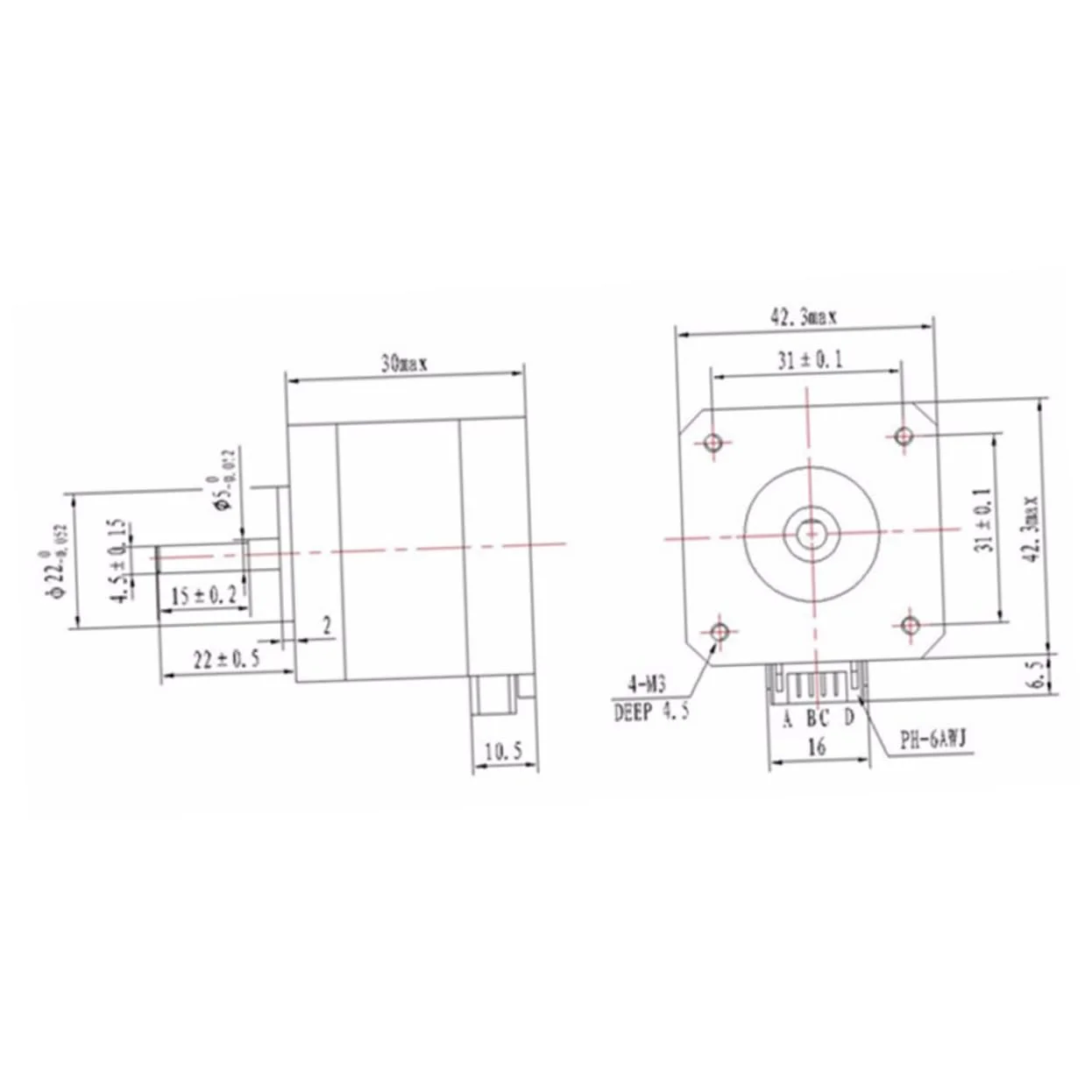 موتور پله ای 12 ولت GLEAVI با گشتاور بالا و طراحی شفت دوگانه با دقت بالا برای کاربردهای CNC و پروژه ها