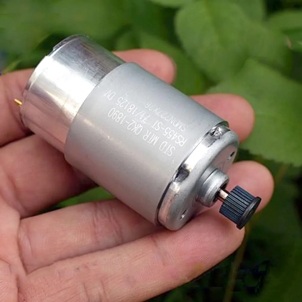 موتور برس کربنی استاندارد RS455-18125 موتور مینی پرینتر DC 24V 36V 8100RPM عمر طولانی گشتاور بزرگ مصرف انرژی پایین - (ولتاژ (V): بدون دنده)