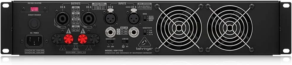 آمپلی فایر استریو 1700 واتی حرفه ای Behringer KM1700 با ATR (پاسخ گذرا تسریع شده)