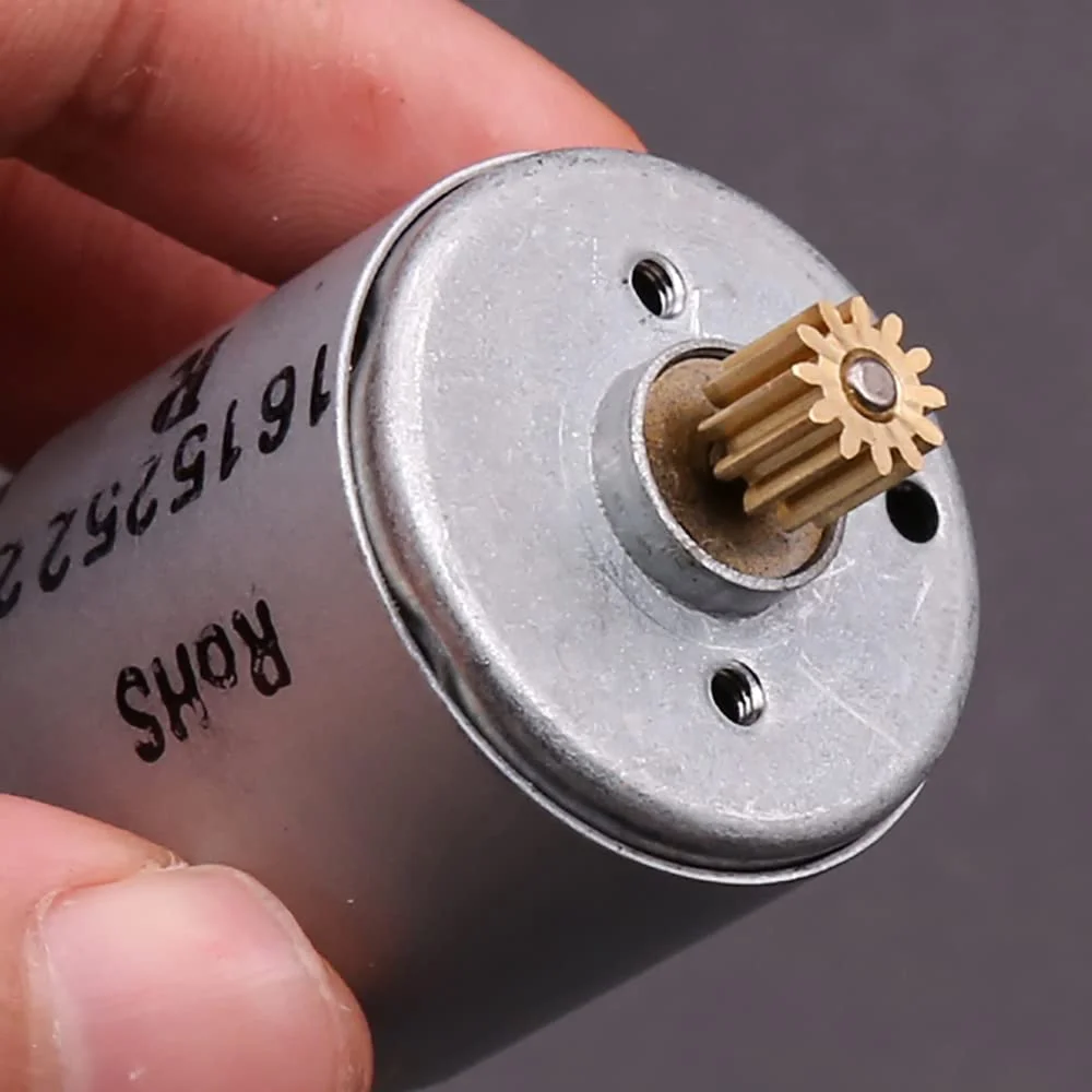 موتور پرینتر DC مدل RS-385، ولتاژ 12 تا 24 ولت، سرعت 10800 دور در دقیقه، به همراه انکودر سرعت، دیسک مگنت، چرخ دنده مسی 14T و سیم