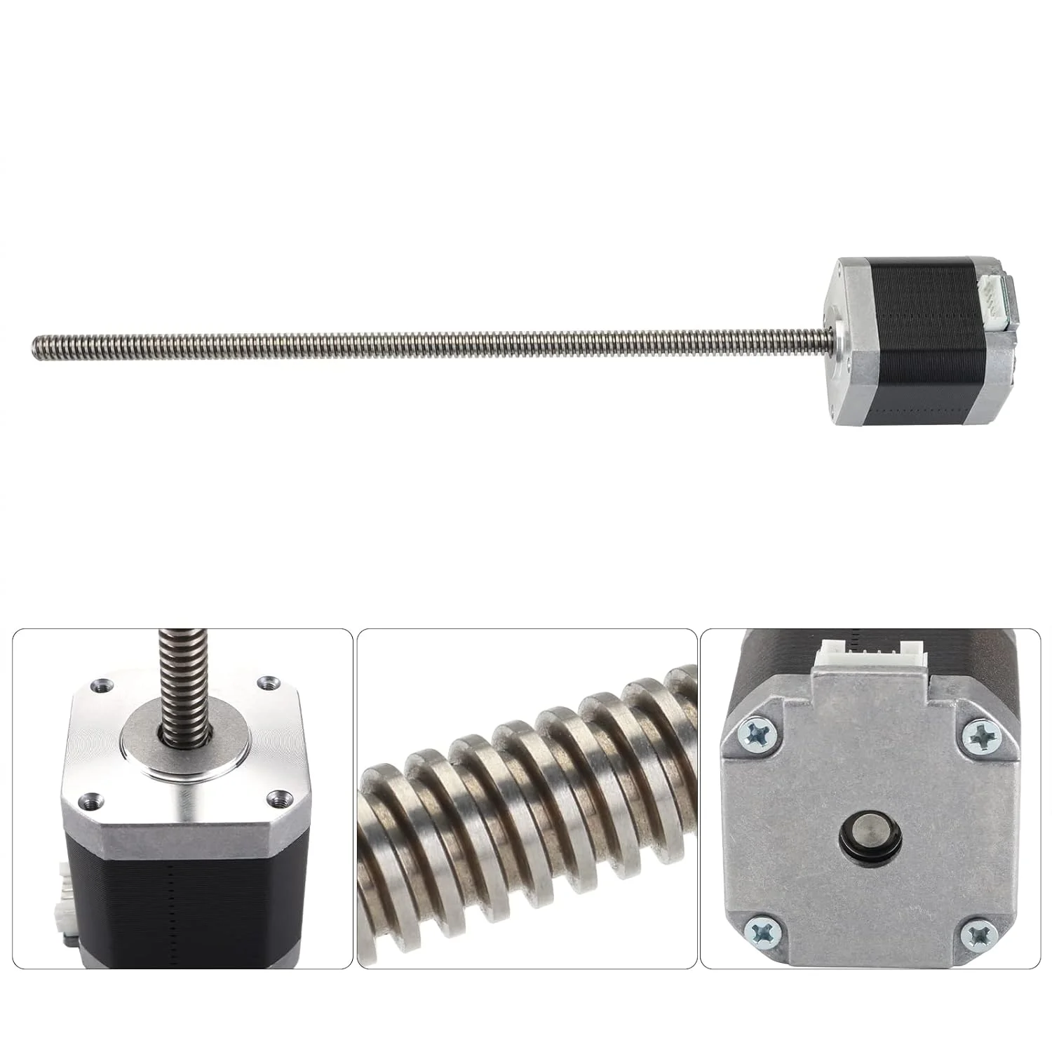 موتور جایگزین FYSETC Anycubi Photn - موتور پله ای 42-48 میلی متری با پیچ سربی 240 میلی متر: 1.5 آمپر 2 فاز 3.45 ولت زاویه پله 1.8 درجه مناسب برای لوازم جانبی پیچ Z پرینتر سه بعدی رزینی