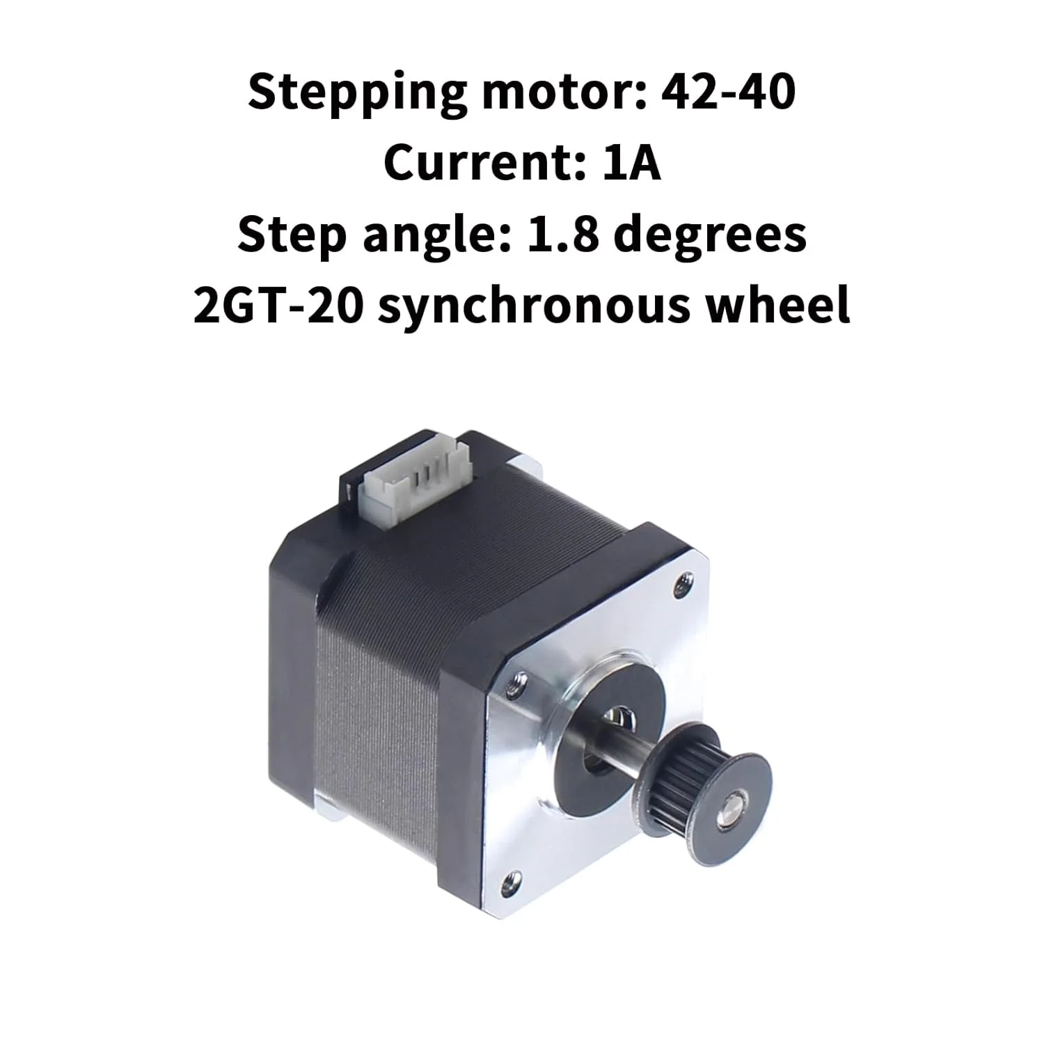 لوازم جانبی پرینتر سه بعدی FYSETC - جایگزینی موتور محور Z مدل Crealty K1: موتور پله ای Nema 17 مدل K1C با بدنه 42-40 میلی متر، زاویه پله 1.8 درجه، 1.0 آمپر، 2 فاز به همراه چرخ تسمه تایم 2GT برای قسمت محور Z