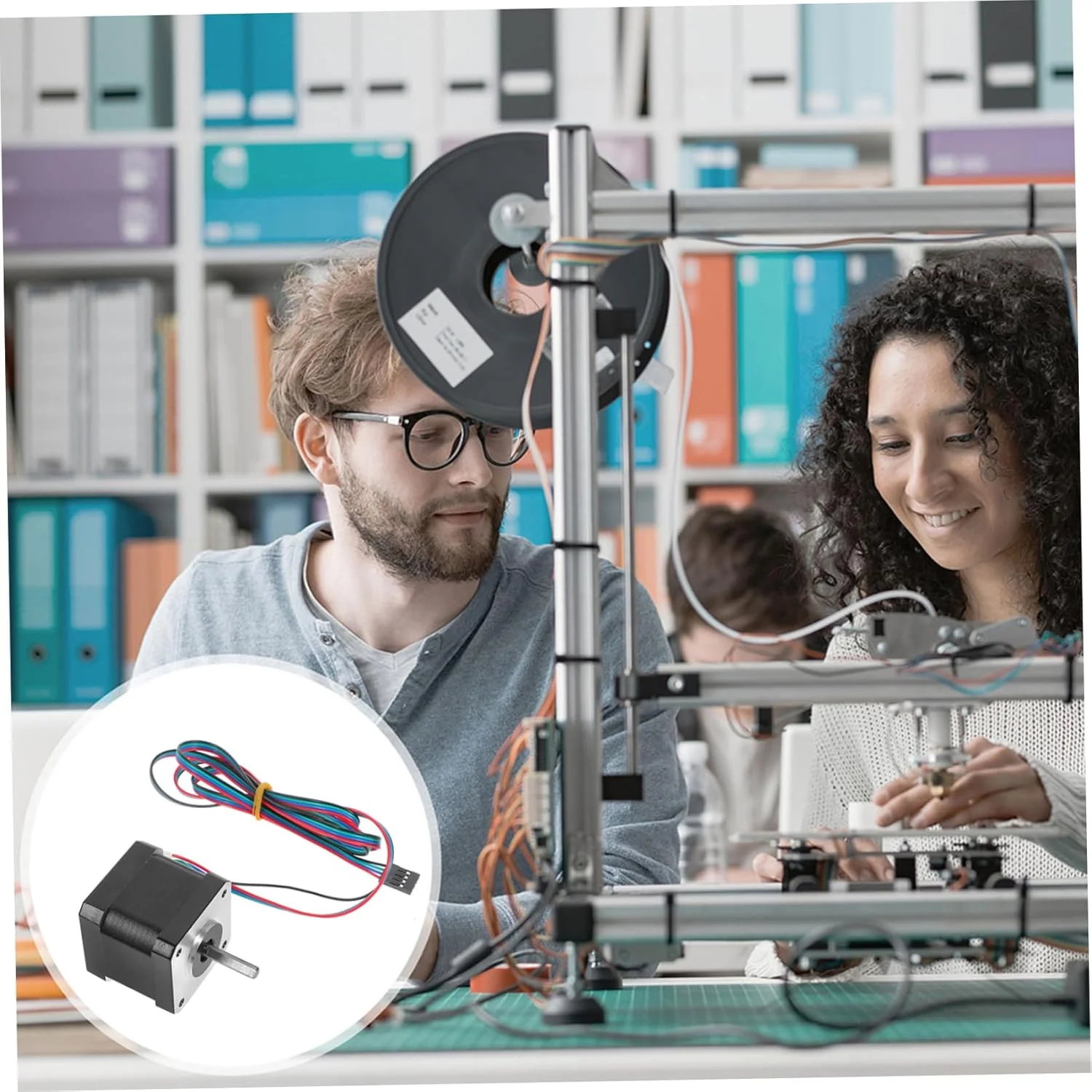 موتور پله‌ای دو قطبی گاتوئیدا با گشتاور بالا، مناسب برای موتور اکسترودر در پرینترها و کاربردهای CNC، طراحی فشرده