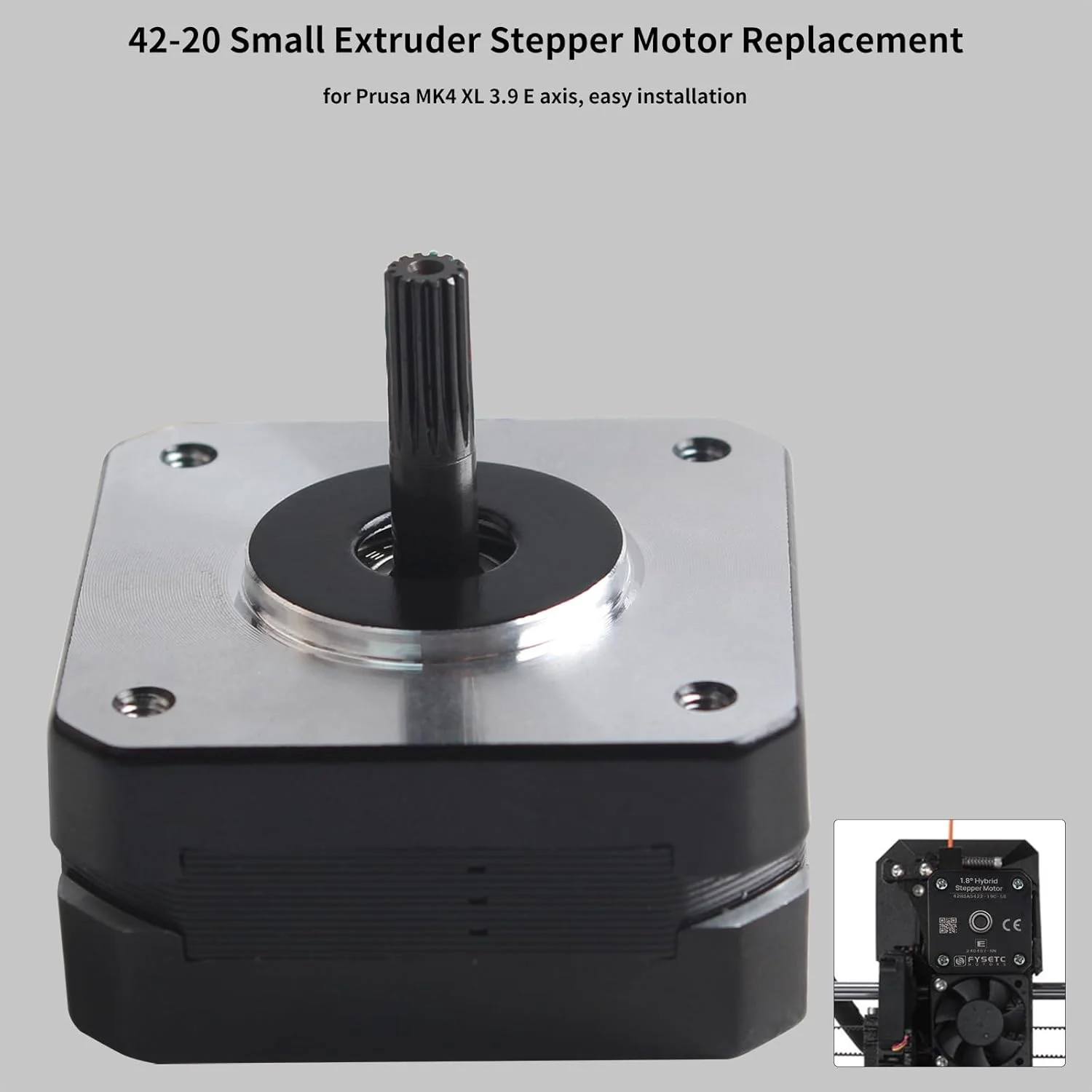 موتور پله ای اکسترودر FYSETC MK4 Prusa - جایگزین موتور پله ای اکسترودر - موتور پله ای کوچک 42-20: 2 فاز 1 آمپر 1.8 درجه 0.19 نیوتن متر با کابل یکپارچه برای پرینتر سه بعدی MK4S XL 3.9 محور E