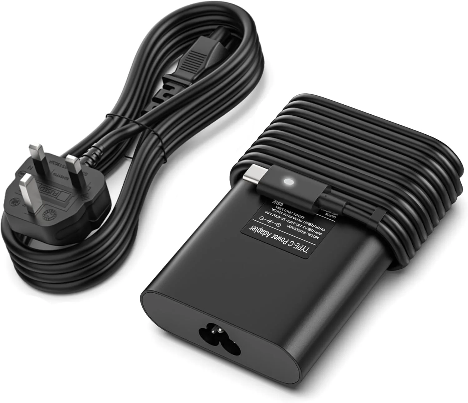 شارژر لپ تاپ 65 واتی تایپ سی سازگار با Dell XPS Latitude 5540 5440 5520 7420 7440 7530 Lenovo Thinkpad HP MSI Huawei Samsung Galaxy ASUS ROG Acer MacBook Universal USB C