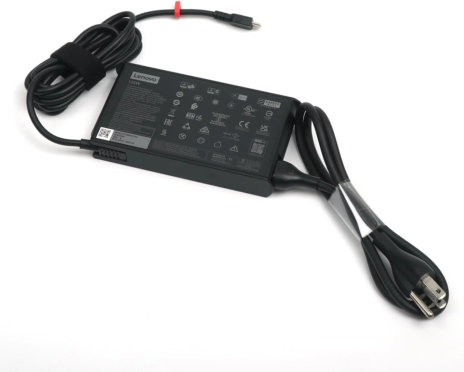 آداپتور شارژر اصلی جایگزین لنوو 20V 6.75A 135W USB C AC برای سری ThinkPad P16-P16s G1، سری ThinkPad T16-T16 G1، سری ThinkPad T16-T16 G2، سری ThinkPad Z16-Z16 AMD G1، 4X21H27800.