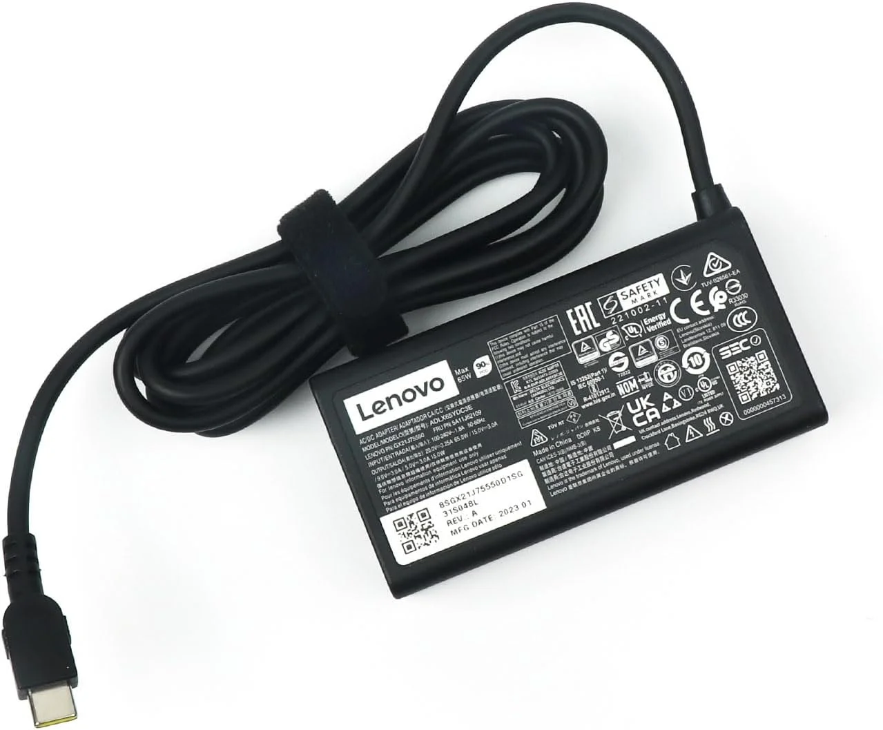 شارژر لپ تاپ لنوو 65 وات USB Type C (USB-C) آداپتور برق AC - ThinkPad X1 Carbon Gen 11, E16, ADLX65YDC3E