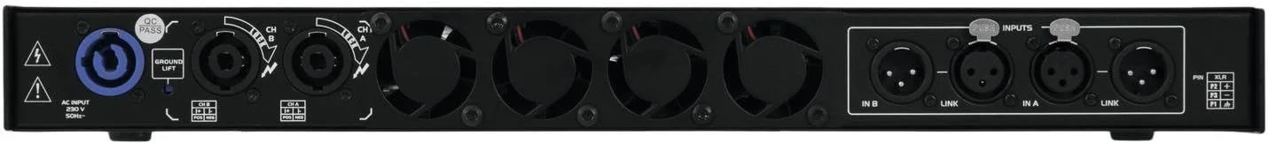 آمپلی فایر استریو PA امنیترونیک XDA-2402 کلاس D با منبع تغذیه سوئیچینگ، 2 خروجی 1200 وات / 4 اهم، 2 خروجی 880 وات / 8 اهم | وزن و ارتفاع کم به دلیل منبع تغذیه سوئیچینگ یکپارچه