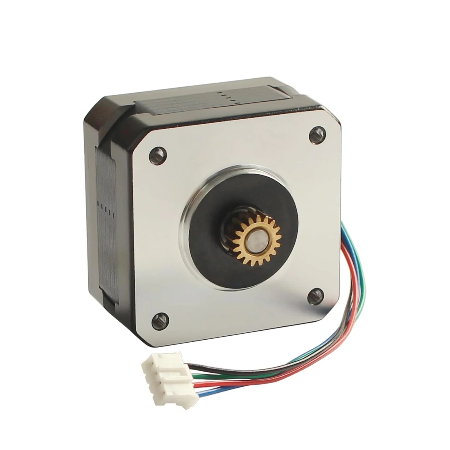 موتور پله ای FYSETC Neptune3 Pro - جایگزین موتور اکسترودر - موتور پله ای دو قطبی Nema 17: 42-25mm کوچک 17 دندانه برنجی با سیم یکپارچه مناسب برای قطعه هات اند محور E Neptune3 Plus