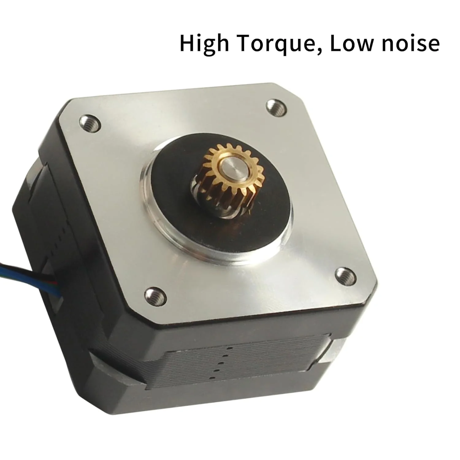 موتور پله ای FYSETC Neptune3 Pro - جایگزین موتور اکسترودر - موتور پله ای دو قطبی Nema 17: 42-25mm کوچک 17 دندانه برنجی با سیم یکپارچه مناسب برای قطعه هات اند محور E Neptune3 Plus