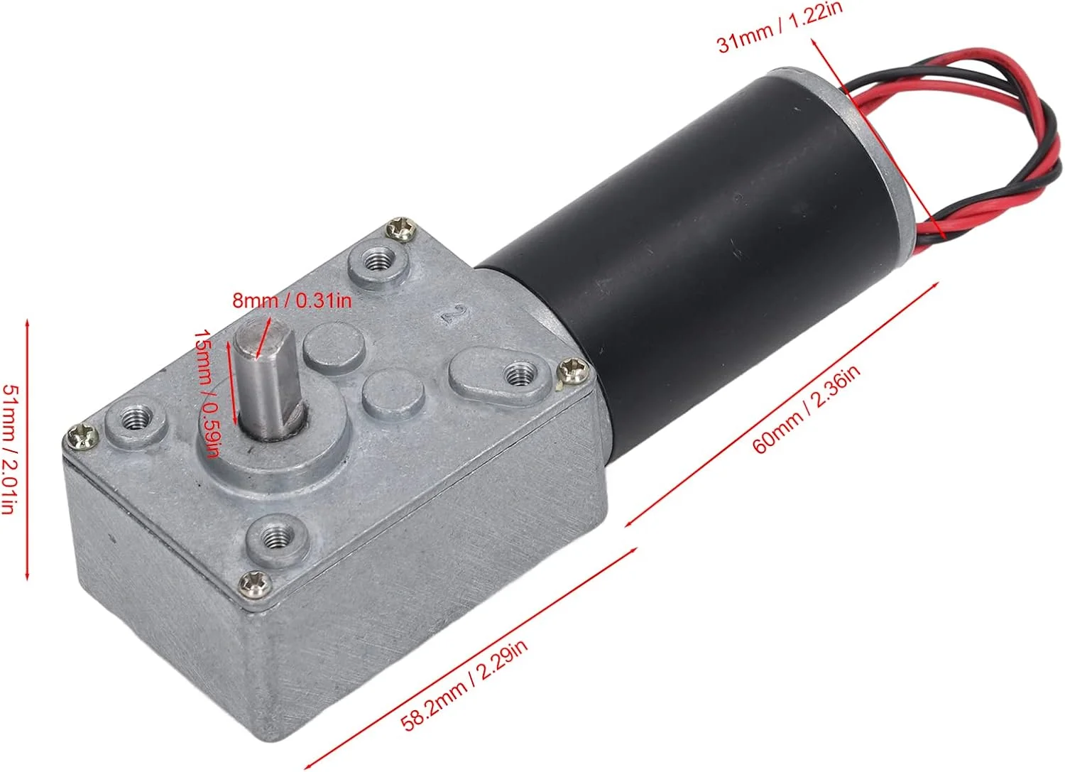 موتور گیربکس DC 24 ولت FTVOGUE با شفت تکی کاهنده CCW برای دستگاه شمارش چاپگر (5 دور در دقیقه)، موتور دنده دار