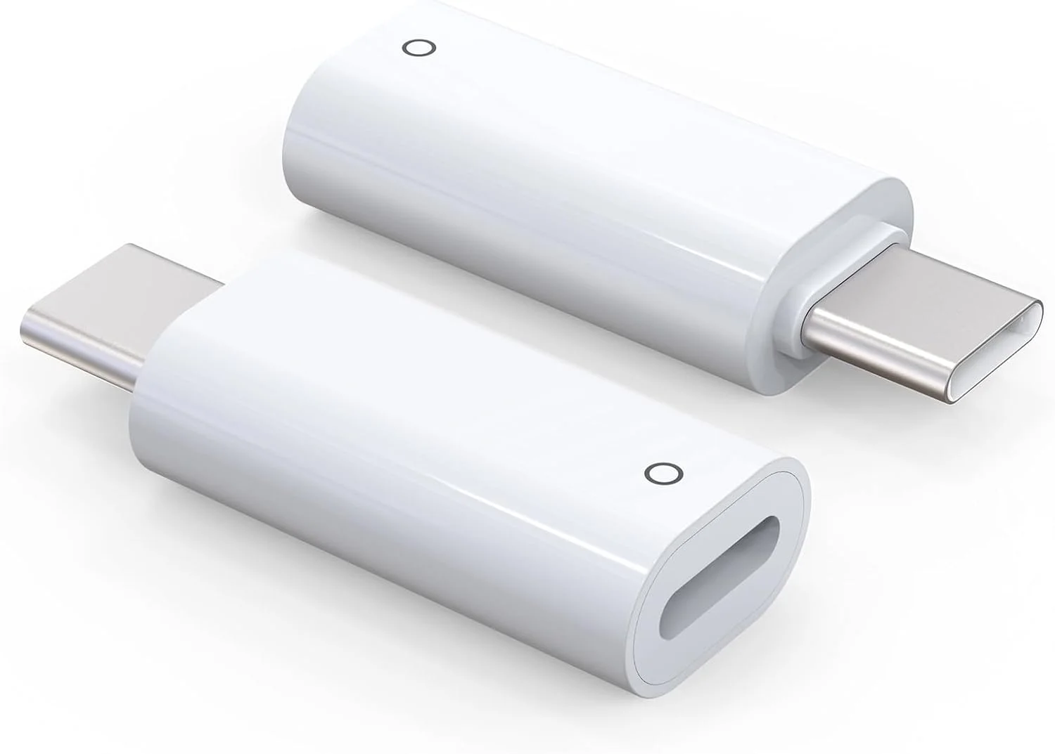آداپتور USB C مدادی TechMatte طراحی شده برای مداد اپل نسل اول، سازگار فقط با آیپد نسل دهم/یازدهم A16 2025، آداپتور شارژ مدادی USB-C به لایتنینگ، پشتیبانی از شارژ و اتصال (2 عددی)