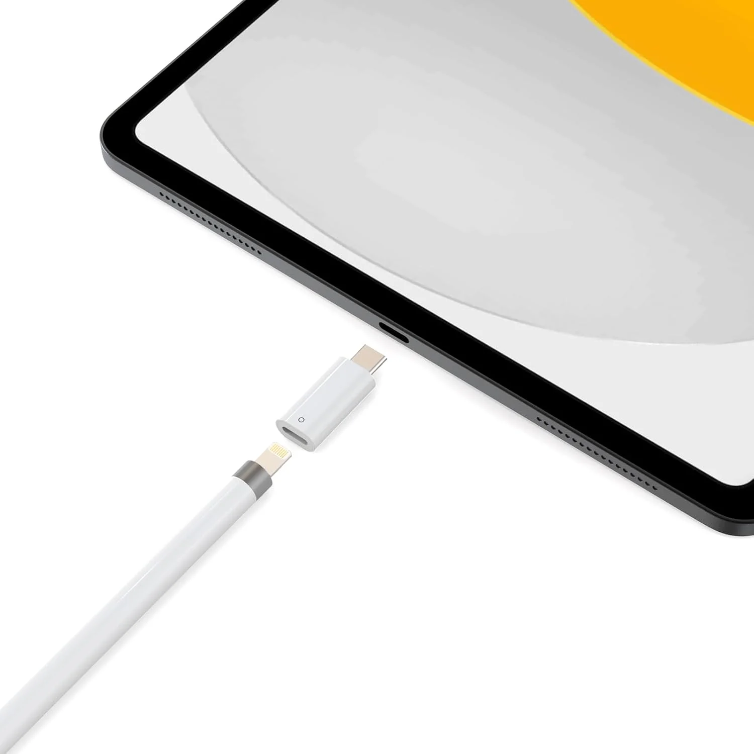 آداپتور USB C مدادی TechMatte طراحی شده برای مداد اپل نسل اول، سازگار فقط با آیپد نسل دهم/یازدهم A16 2025، آداپتور شارژ مدادی USB-C به لایتنینگ، پشتیبانی از شارژ و اتصال (2 عددی)
