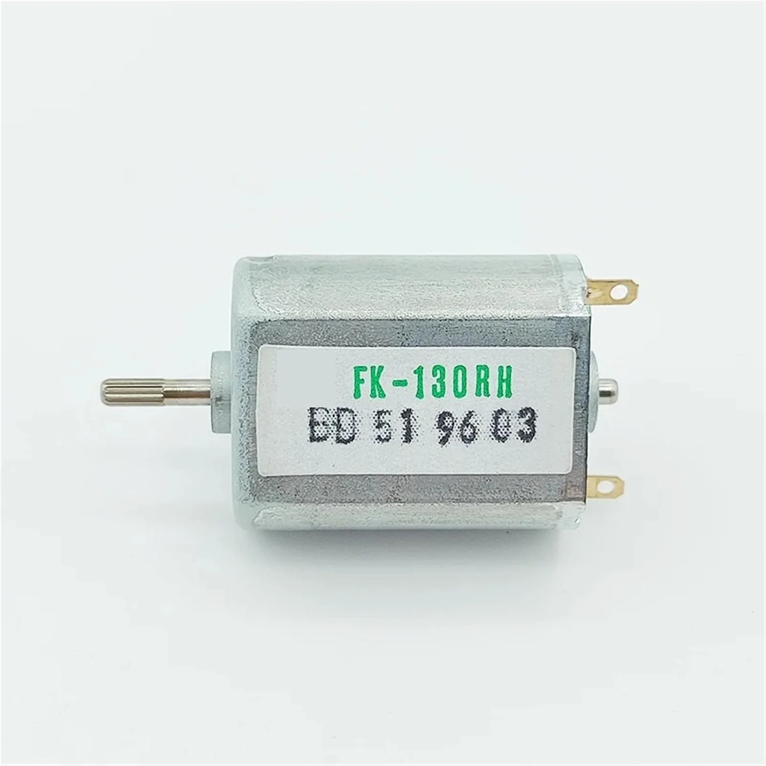 موتور الکتریکی DC مدل FK-130RH-09490، 6 تا 12 ولت، 7000 دور در دقیقه، مینی 20mm*15mm، شفت دندانه دار، 1 عدد