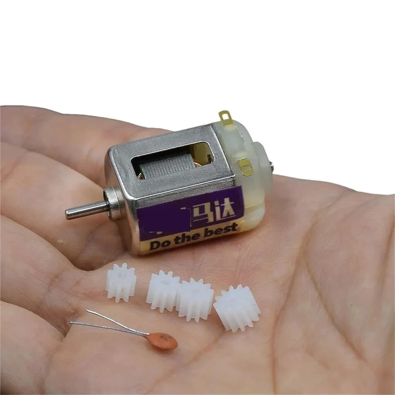 موتور براش کربنی FK-130 20mm 130 DC 3.6V-8.4V 52000RPM مغناطیسی سرعت بالا 1 عدد