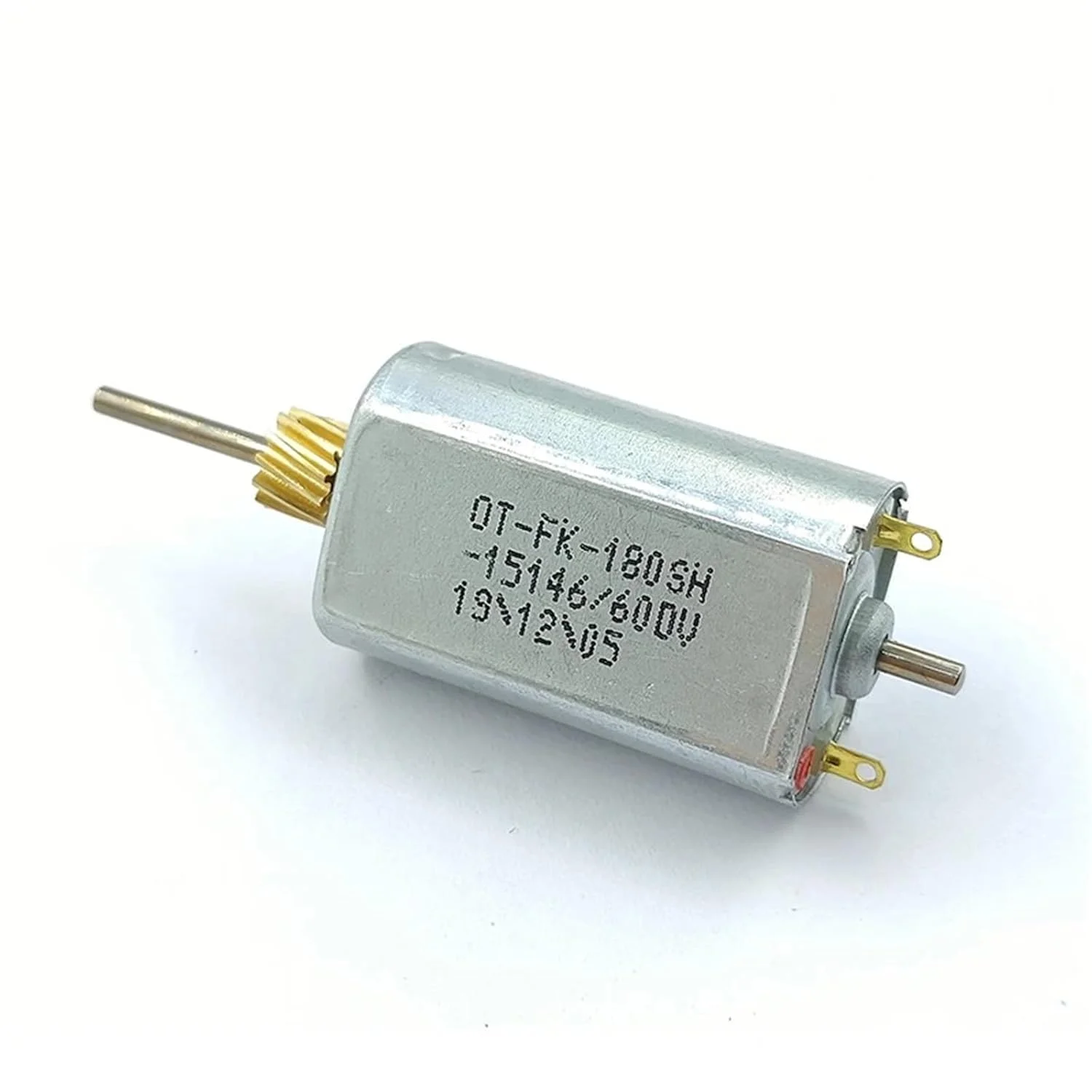 موتور دو شفت مینی FK-180SH-15146 DC 6V-12V 13600RPM پر سرعت با برس کربنی مغناطیسی - 1 عدد
