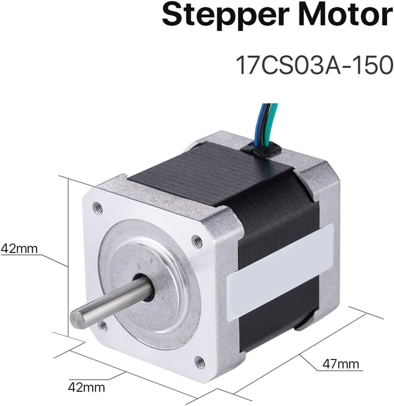 موتور پله ای Nema17، 42 میلی متر، 2 فاز، 0.3 نیوتن متر، 1.5 آمپر، 4 سیم برای پرینتر سه بعدی CNC