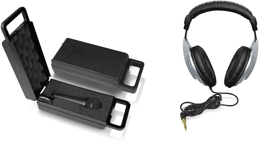 میکروفون داینامیک وکال Behringer Ultravoice XM8500 با الگوی قطبی کاردیوید و هدفون استودیویی HPM1000