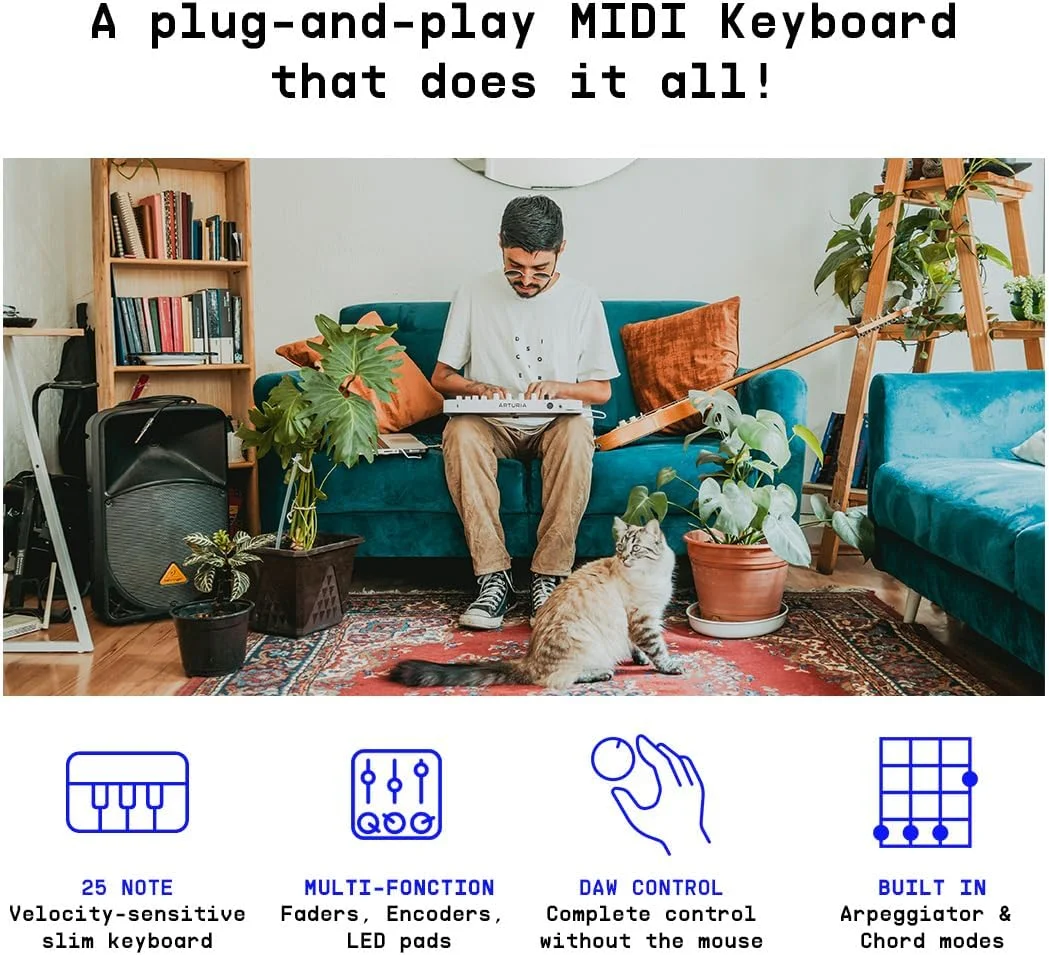 Arturia - MiniLab 3 - کنترلر MIDI جهانی برای تولید موسیقی و کارت حافظه SanDisk Extreme microSDXC UHS-I با ظرفیت 256 گیگابایت + آداپتور Arturia - MiniLab 3 - کنترلر MIDI جهانی برای تولید موسیقی و کارت حافظه SanDisk Extreme microSDXC UHS-I با ظرفیت 256 گیگابایت + آداپتور