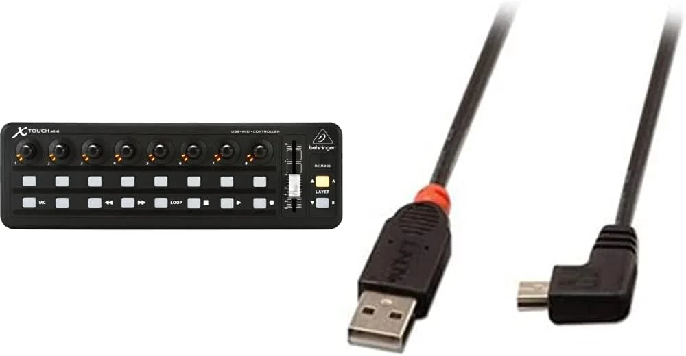 کنترلر USB جهانی فوق‌العاده فشرده Behringer X-Touch Mini و کانکتور Mini-B