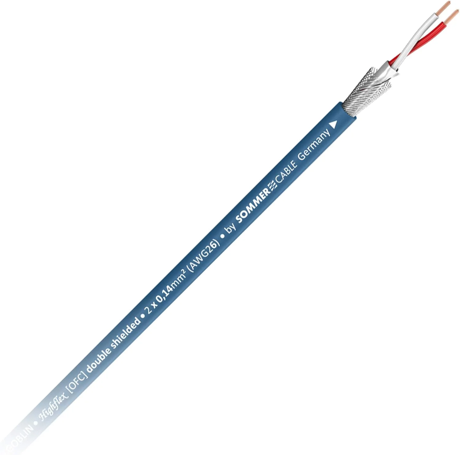 کابل میکروفون شیلددار Sommer Cable SC GOBLIN OFC 2 x 0,14mm² (آبی) - متری