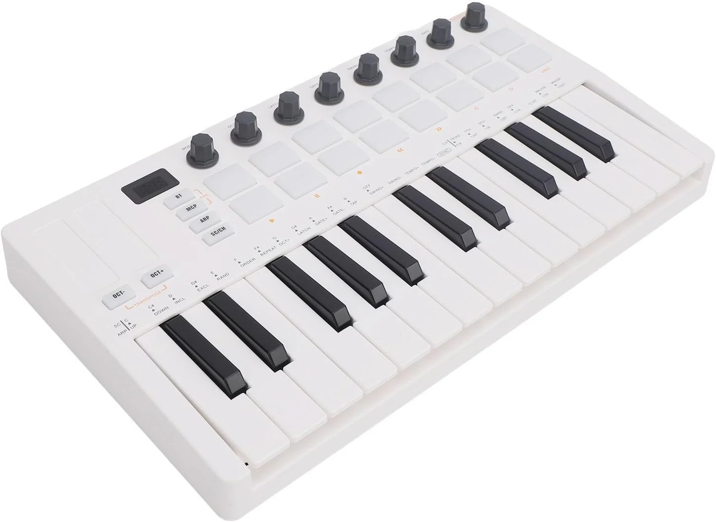 کنترلر میدی کیبورد بیسیم 25 کلیدی برای کنترل سینتیسایزر مجازی و ساخت بیت در تولید استودیویی کنترلر میدی کیبورد بیسیم 25 کلیدی برای کنترل سینتیسایزر مجازی و ساخت بیت در تولید استودیویی