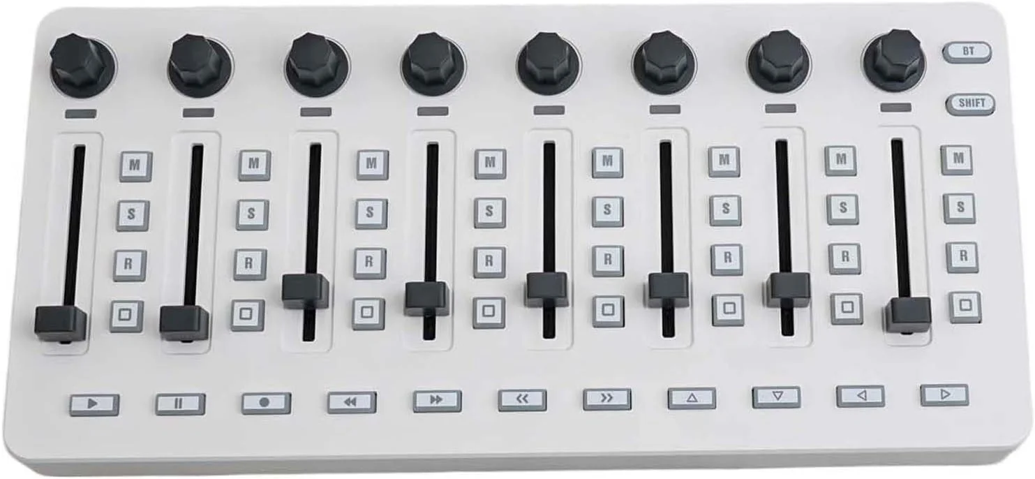 میکسر MIDI بی‌سیم M-VAVE با اتصال USB و BT، دارای 8 انکودر، 43 کلید و 8 دکمه، قابل حمل