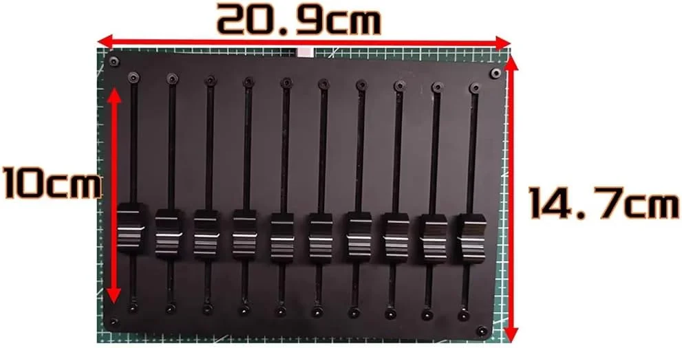 فیدر کنترلر MIDI ده کاناله Toplionace - پیام های CC قابل تنظیم، رابط USB/Type-C برای نرم افزار DAW