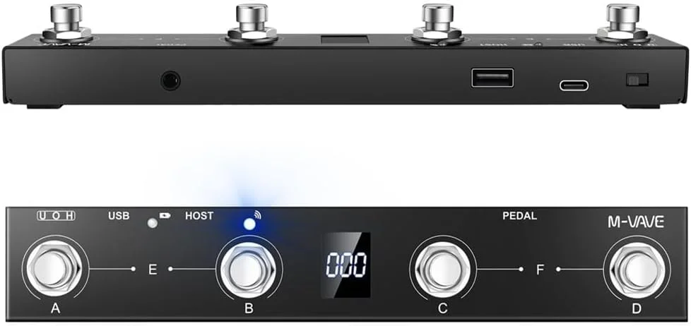 کنترلر پدال پایی، کنترلر MIDI بی‌سیم، 212 x 36 x 17 میلی‌متر برای M-Vave Chocolate Plus برای MIDI، مشکی