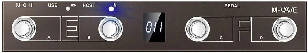 کنترلر MIDI قابل شارژ با 4 دکمه برای کنترل USB یکپارچه و ورق زدن صفحه (قهوه ای)