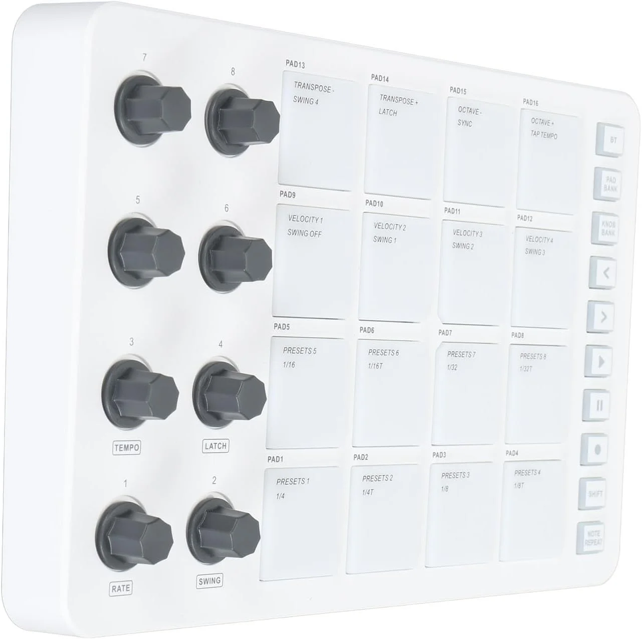 کنترلر MIDI بی سیم قابل حمل RiToEasysports با 16 پد RGB و 8 دکمه، دستگاه بیت ساز USB برای نوازندگان استودیو و کافه کنترلر MIDI بی سیم قابل حمل RiToEasysports با 16 پد RGB و 8 دکمه، دستگاه بیت ساز USB برای نوازندگان استودیو و کافه