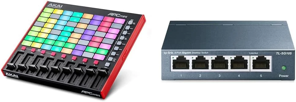آکای پروفشنال APC Mini MK2 - کنترلر پد USB MIDI برای اجرای کلیپ و سوئیچ شبکه 5 پورت گیگابیتی TP-Link TL-SG105