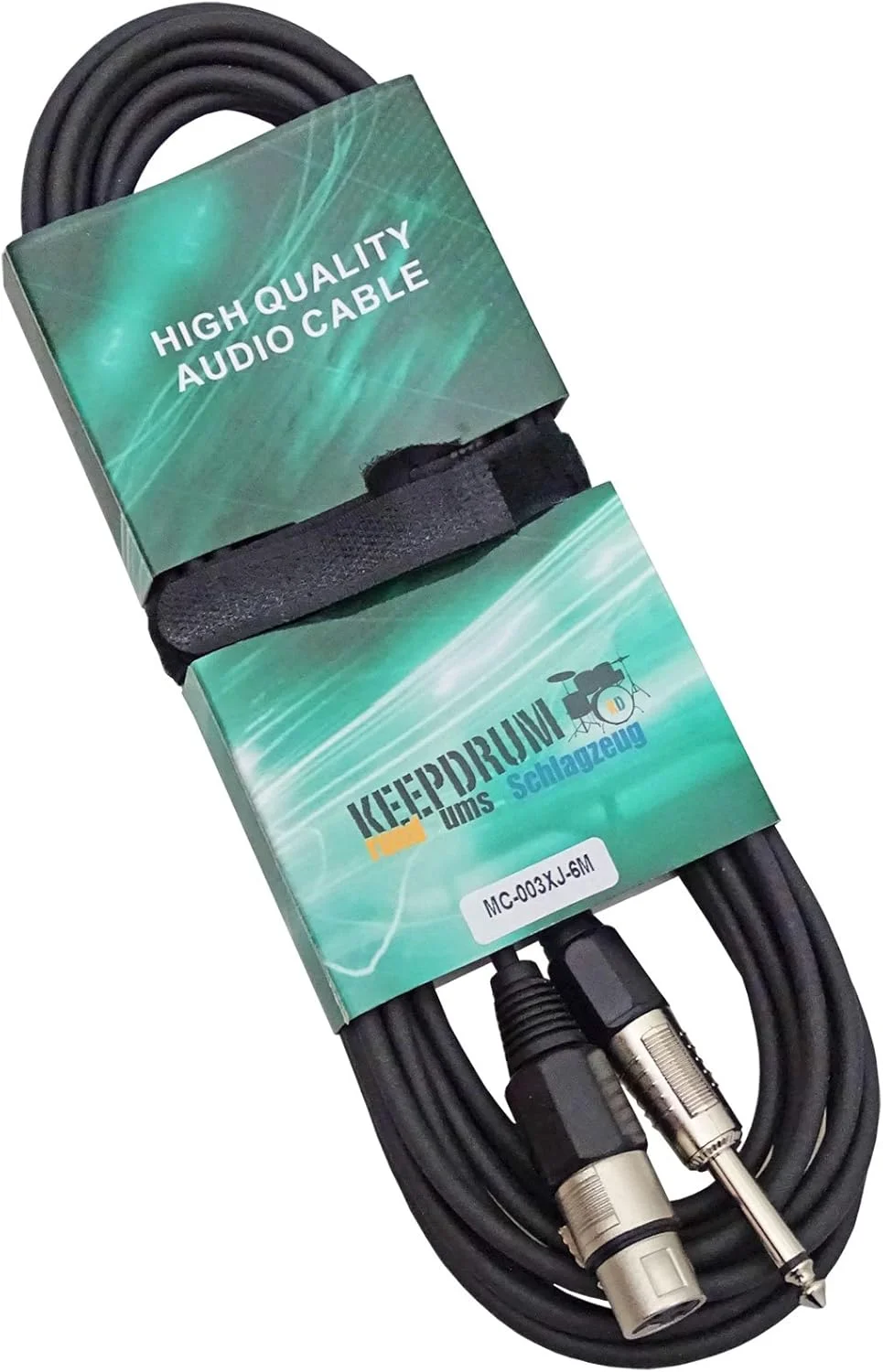 کابل میکروفون 6 متری keepdrum MC003XJ با فیش 6.3 میلی‌متری - XLR مادگی