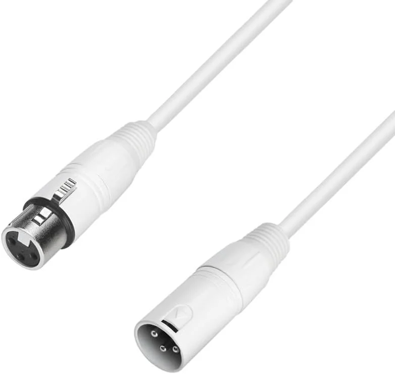 کابل اتصال آدام هال K4MMF0100-SNOW K4 MMF 0100 Snow [1x XLR نر - 1x XLR ماده] 1.00 متر سفید، 1 متر