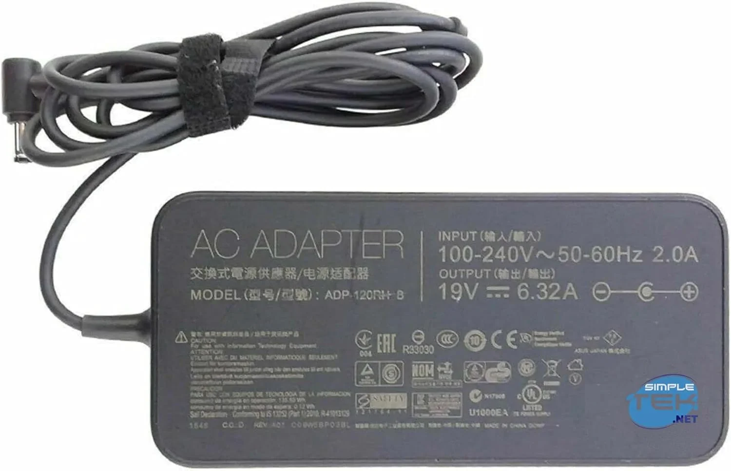 منبع تغذیه سازگار با ایسوس 120W Q526FA | 19V 6.32A | 4.5mm x 3mm - شامل کابل برق (بازسازی شده) منبع تغذیه سازگار با ایسوس 120W Q526FA | 19V 6.32A | 4.5mm x 3mm - شامل کابل برق (بازسازی شده)