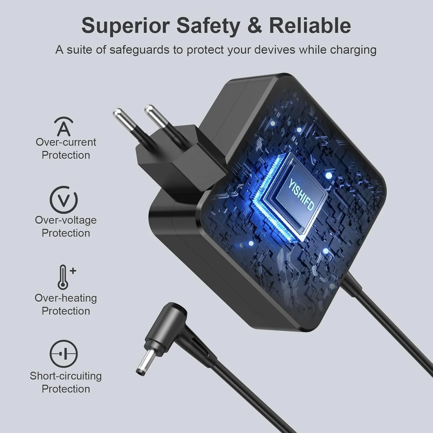 شارژر لپ تاپ 45 واتی برای ایسوس ویووبوک 14 15 17 (X751MA X756UA)، ذنبوک 13 UX305 UX305F UX305C، 19 ولت 2.37 آمپر، کانکتور 4 در 1.35 میلی متر شارژر لپ تاپ 45 واتی برای ایسوس ویووبوک 14 15 17 (X751MA X756UA)، ذنبوک 13 UX305 UX305F UX305C، 19 ولت 2.37 آمپر، کانکتور 4 در 1.35 میلی متر