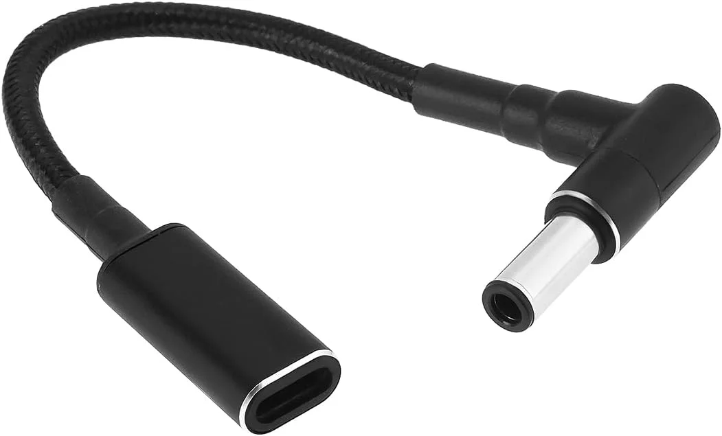 کابل شارژر مادگی USB Type C به نری 6.0x3.7mm PD با توان 100 وات سازگار با لپ تاپ های ایسوس FX-PRO کابل شارژر مادگی USB Type C به نری 6.0x3.7mm PD با توان 100 وات سازگار با لپ تاپ های ایسوس FX-PRO