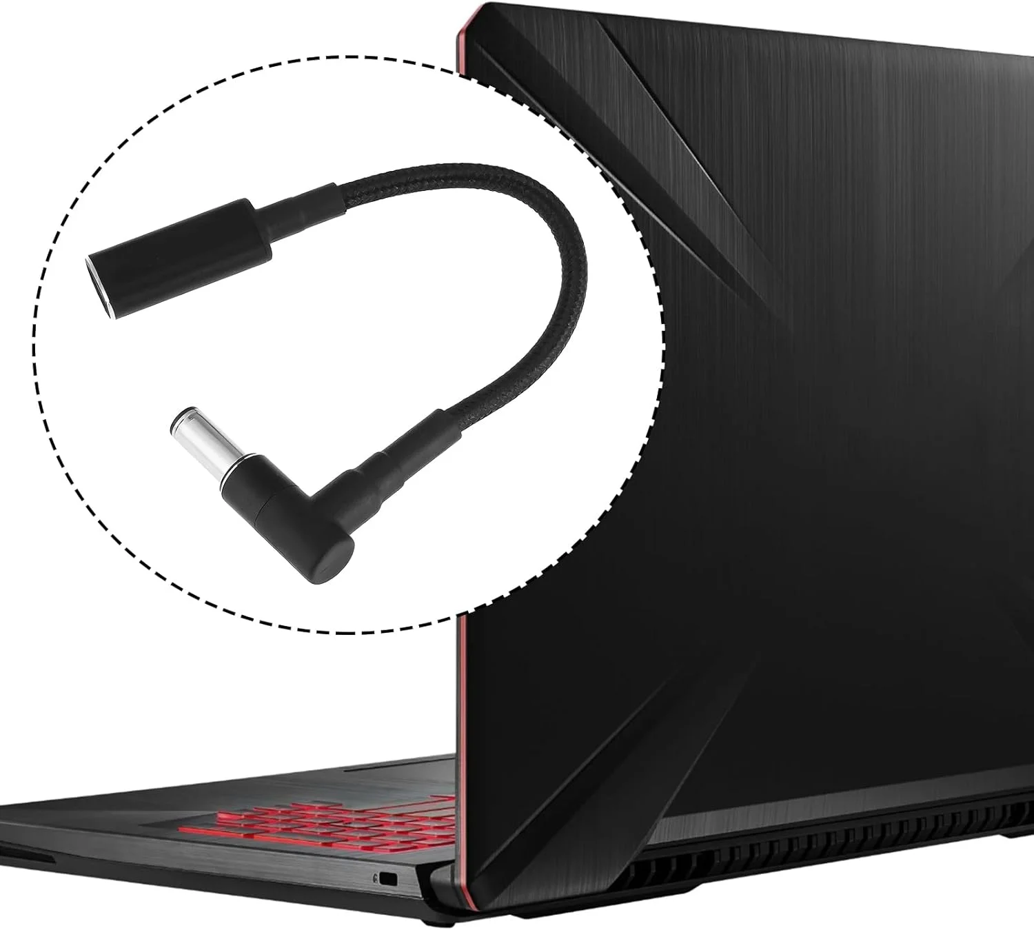 کابل شارژر مادگی USB Type C به نری 6.0x3.7mm PD با توان 100 وات سازگار با لپ تاپ های ایسوس FX-PRO کابل شارژر مادگی USB Type C به نری 6.0x3.7mm PD با توان 100 وات سازگار با لپ تاپ های ایسوس FX-PRO