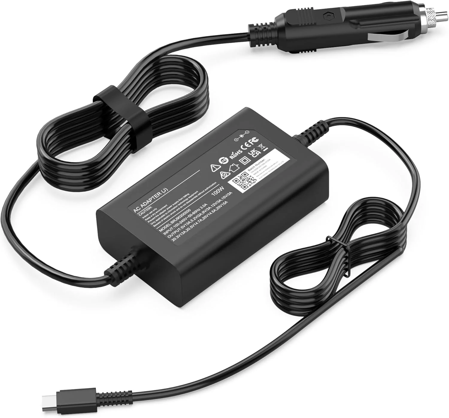 شارژر فندکی 100 واتی USB-C برای لپتاپ، آداپتور برق خودرو 12-24 ولت سازگار با لنوو/اچ پی/دل/ایسر/ایسوس/تینک پد/مک بوک، کابل شارژ Type C خودرو شارژر فندکی 100 واتی USB-C برای لپتاپ، آداپتور برق خودرو 12-24 ولت سازگار با لنوو/اچ پی/دل/ایسر/ایسوس/تینک پد/مک بوک، کابل شارژ Type C خودرو