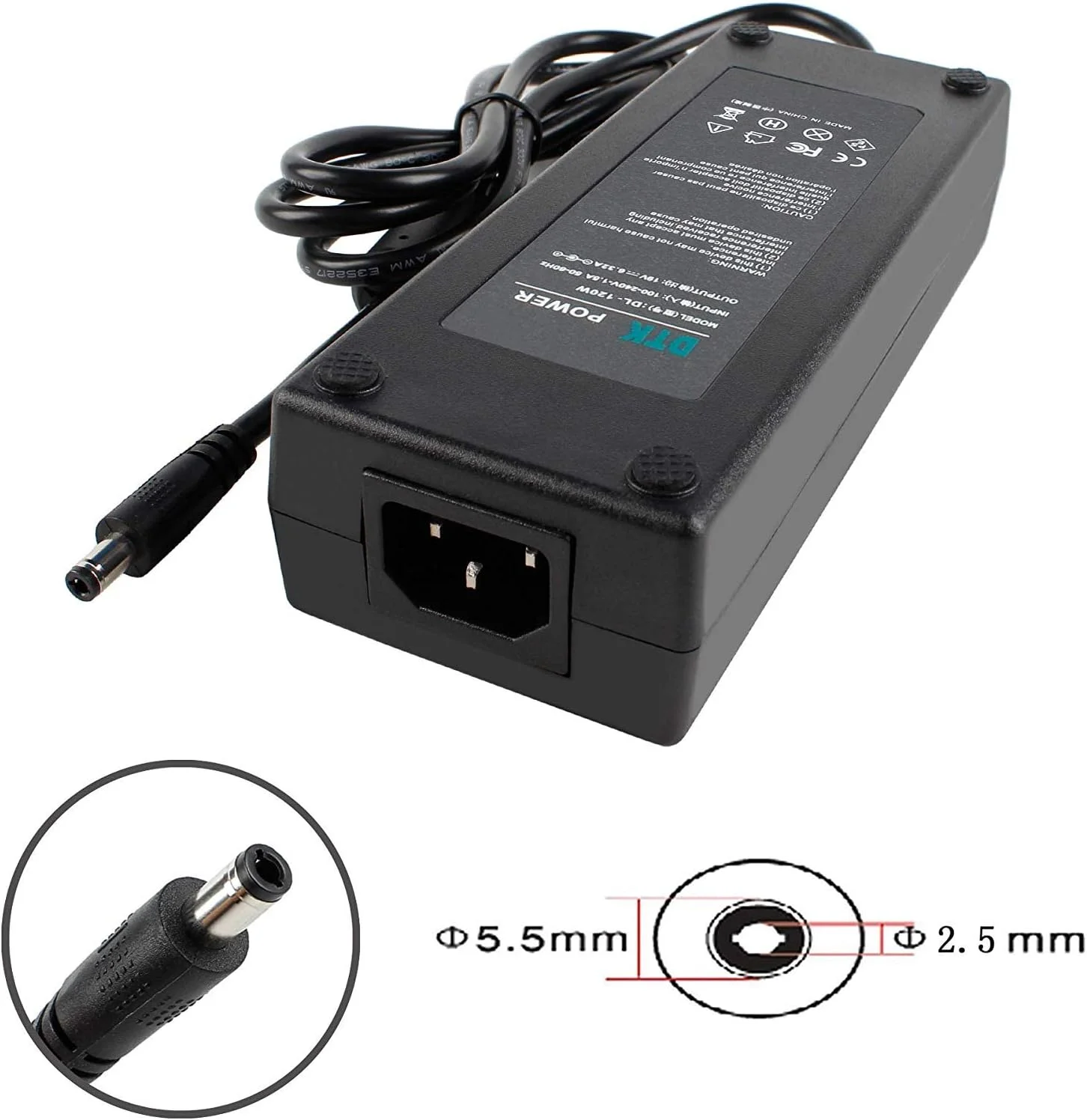 شارژر DTK مدل 19V 6.32A 120W قابل حمل، کابل شارژ منبع تغذیه AC برای ASUS، فیش: 5.5 x 2.5mm، منبع تغذیه لپ تاپ