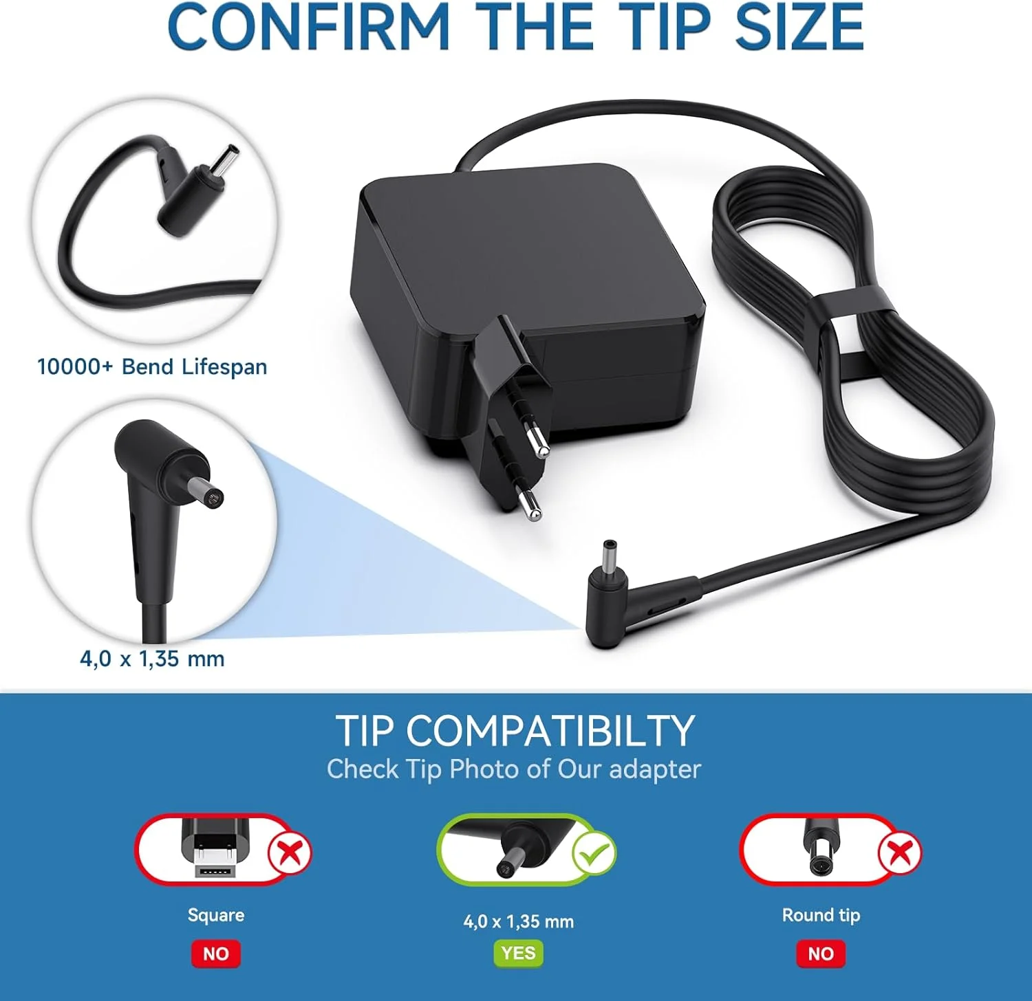 شارژر 45 واتی برای لپ تاپ ایسوس 19 ولت 2.37 آمپر، آداپتور AC ایسوس Vivobook Flip 14 15 Zenbook UX303U UX305 UX305F UX305C UX410U ADP-45BW Z، کانکتور آداپتور AC نوت بوک 4 در 1.35 میلی متر شارژر 45 واتی برای لپ تاپ ایسوس 19 ولت 2.37 آمپر، آداپتور AC ایسوس Vivobook Flip 14 15 Zenbook UX303U UX305 UX305F UX305C UX410U ADP-45BW Z، کانکتور آداپتور AC نوت بوک 4 در 1.35 میلی متر