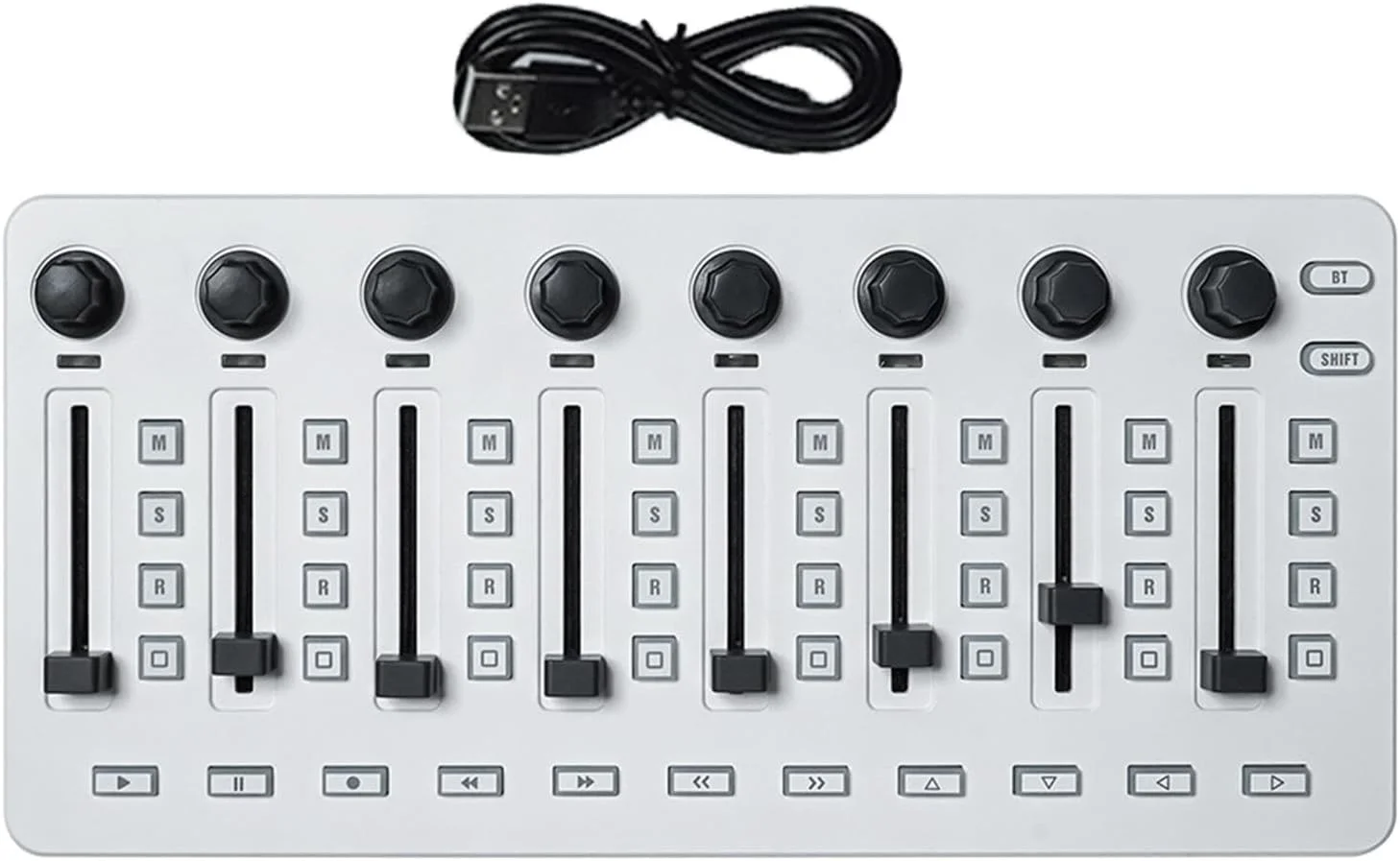 میکسر MIDI کنترلر، 8 کنترلر قابل تنظیم حرفه ای، 8 دکمه، کنترلر USB قابل حمل