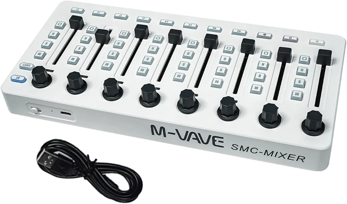 میکسر MIDI کنترلر، 8 کنترلر قابل تنظیم حرفه ای، 8 دکمه، کنترلر USB قابل حمل میکسر MIDI کنترلر، 8 کنترلر قابل تنظیم حرفه ای، 8 دکمه، کنترلر USB قابل حمل